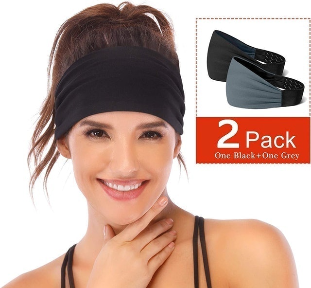 USA Pro Womens Headband Stretch Silicone Glitter